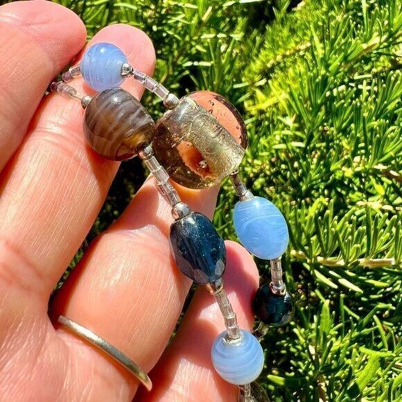 Vintage 90's Premier Designs Art Glass Bracelet - Picture 2 of 10